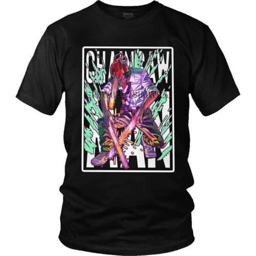 Japanese Anime Manga Chainsaw Man T-shirt Men Graphic T Shirts Short Sleeve Devil Demon Denji Tshirts Cotton Tee Tops Clothing