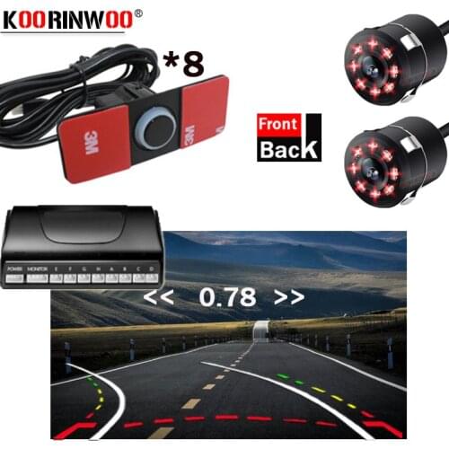 Koorinwoo Original Flat 16.5MM Backup Radar Show Moving Line Parking Video Sensor Car Reverse Camera Front camera Parking Assist