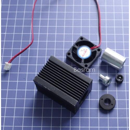 Housing/Case/Heatsink 5.6mm TO18 Laser Diode LD 405nm 450nm Blue Glass Lens Fan