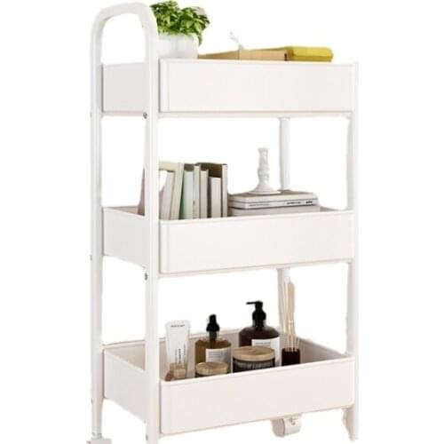 Kitchen Storage Rack with Wheels Small Car Fruit Vegetables Dish Rack Kitchen Items Bathroom Pantry Organizer Dish Drying Rack