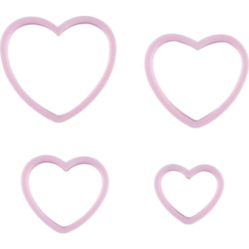 Love Cookie Cutters Heart-shaped Plastic Molds Baking Gadgets Fondant Cakes Clay Molds for Valentines Theme