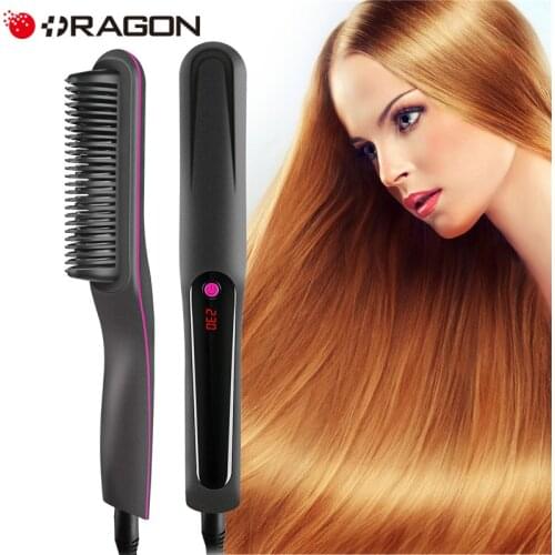 Hair Straightening Multifunctional Straightener Hot Comb Hair Care Men Beard Straightener Heated Brushe Ceramic Curler Electric