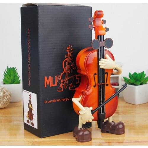 Handicrafts Music Box Imitation Music Box Children Musical Jewelry Box Wood Doll Rectangle Jewelry Storage Decorative Girl Gift