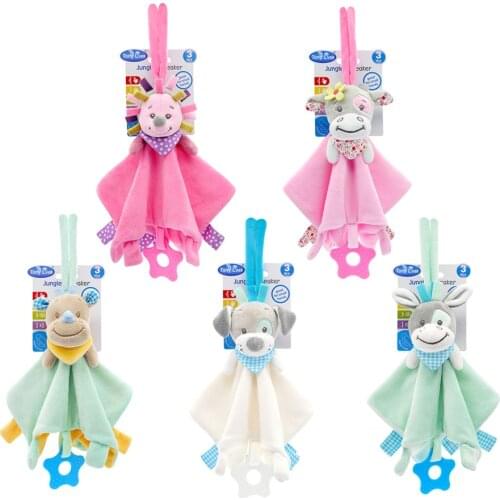 New Soft Appease Towel Baby Toys Soothe Reassure Sleeping Animal Blankie Towel Educational Rattles Clam Toy Bebes Toys Doll