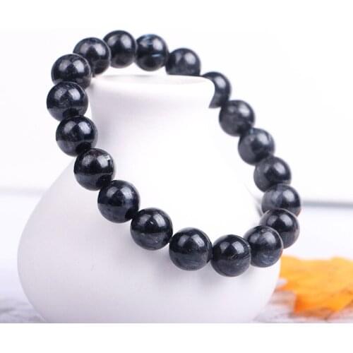 Wholesale 6mm 8mm 10mm 12mm 14mm Natural Black Blue Lights Obsidian Stone DIY Colorful Round Beads Fit For Bracelet Necklace
