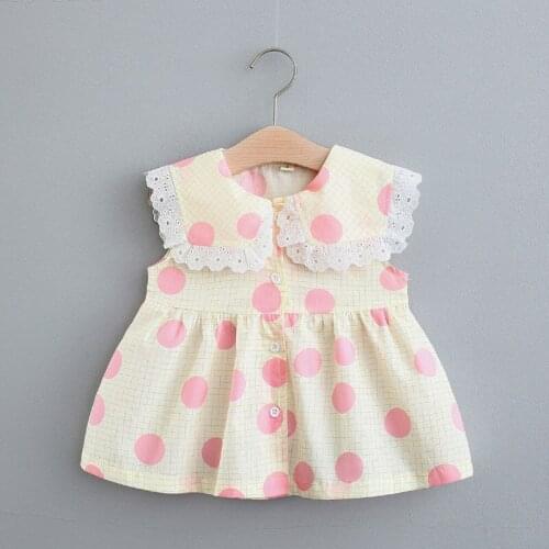Baby Girls Dress 2021 New Summer Polka Dot Princess Dresses for Girl Kids Dress Newborn Cute Baby White Dress Children Clothing