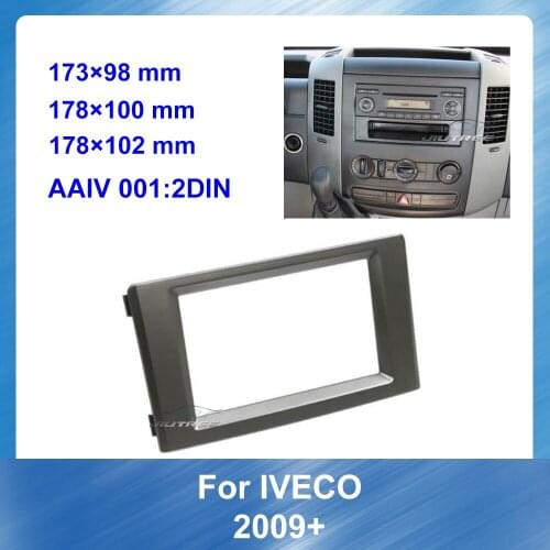 2 Din Car Radio Fascia Installation Frame Kit For IVECO 2009+ Car DVD Player frame CD Frame in Dash board Plate Install Panel