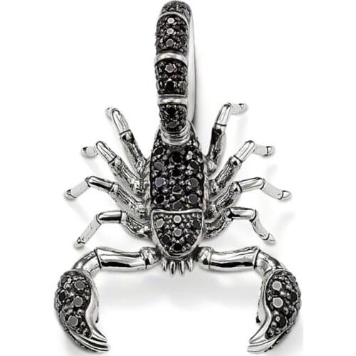 ThomasPT1894 Hot sale Pendant Scorpion Black Zirconia For Women Or Men Romantic Gift Ts Style Necklace Pendants