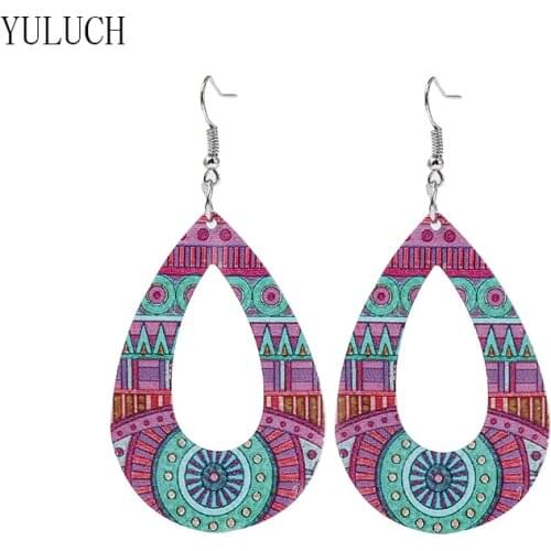 YULUCH Ethnic style for women earrings new water drop hollow Out metal girl accessories woman earring Jewelry party
