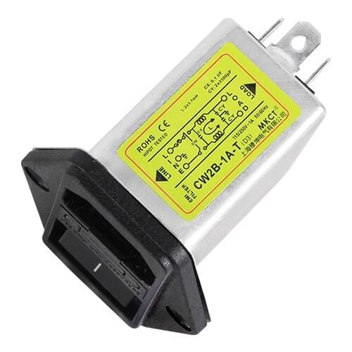 IEC-inlet with Single Fuse 220V AC Anti-interference EMI Socket 50/60Hz CW2B-1A/3A/6A/10A-T(D3) Power Filter