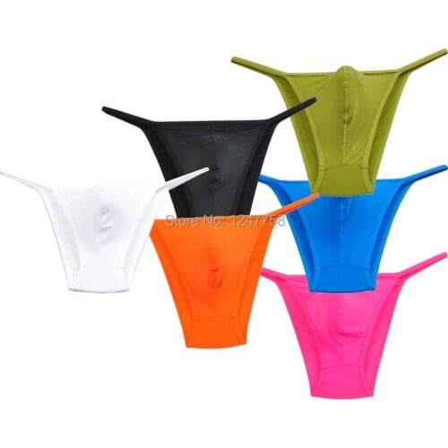 Mens Thongs Sexy Underwear Sexy Men Bikini Underwear Tangas Basics Shorts String Bikinis Jockstraps G string Men Lingerie