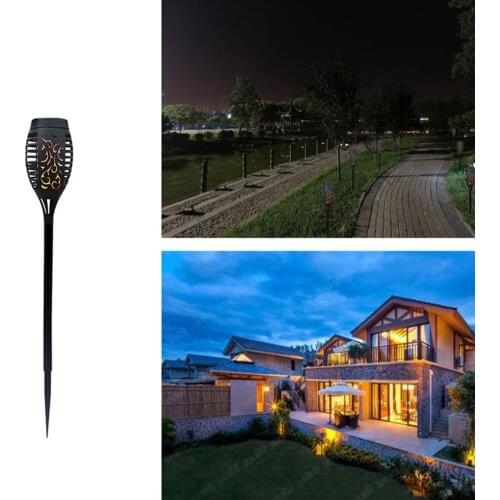 Waterproof Yard Ground Light Solar Flame Torch Light Garden Decor Landscape Yard Lawn Lamp Path Lighting Torch Outdoor Light