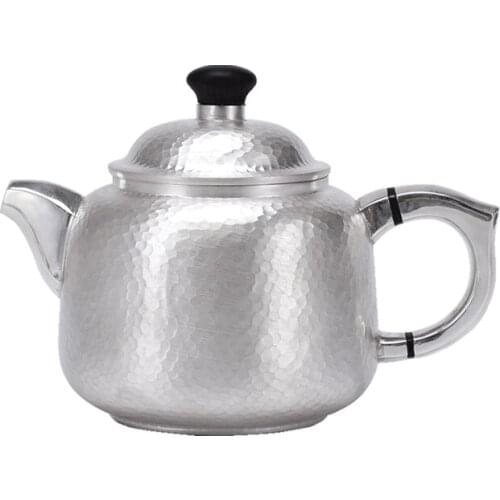 High grade Silver made Tea Kettle Vacuum Thermos cup Coffee cup Kung Fu Tea gift for family and friends kitchen office tea set