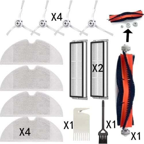 Main Roller + Side Brush + Hepa Air Filter + Mop Cloth for Xiaomi Dreame F9 Sweeper Vacuum Robot Replacements Parts Accessories