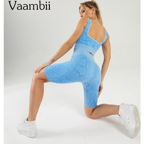 Womens Snake Gym Workout Clothes Free Shipping Seamless Sports Set Animal Print Sport And Fitness Fashion Gym Set Sportswear