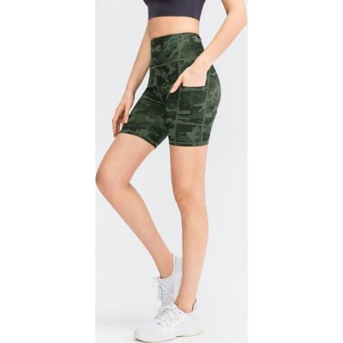 Women Print Shorts With Pockets Quick-drying Fitness Shorts Casual Shorts