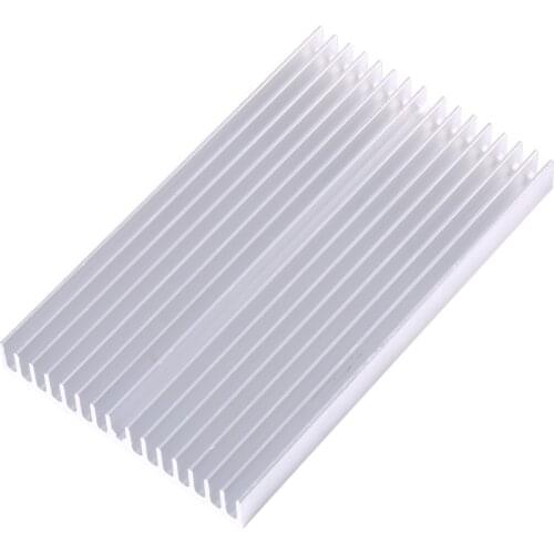 1PC DIY Cooler Aluminum Grille Shape Heat Sink Chip For IC LED Power Transistor 100X60X10mm
