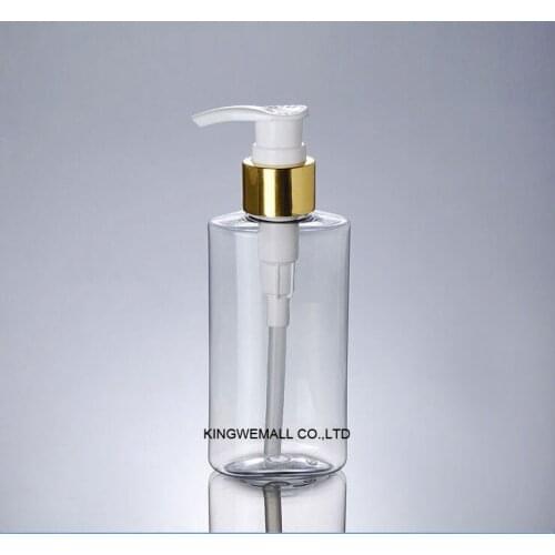 300PCS/LOT wholesale flat shape clear empty bath foam liquid shampoo emulsion bottle BB cream bottles with lotion press pump