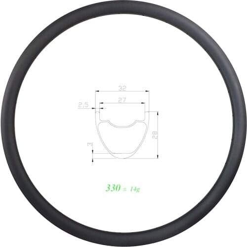 330g 29er light XC symmetric MTB carbon rim 32mm wide 28mm deep 24 28 32H UD matte glossy 27mm inner clincher tubeless bicycle