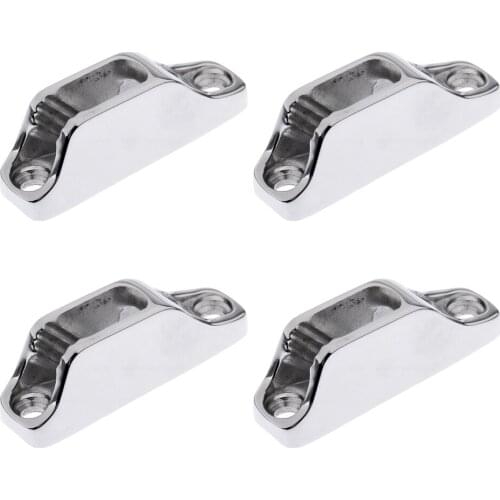 4 Pieces Sailing Boat Stainless Steel Clam Cleat Rope Cleat for 3-6mm Line