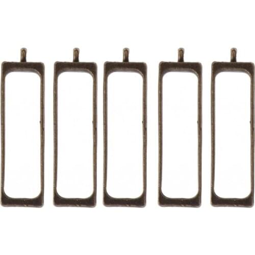 5Pcs Hollow Frame Open Back Bezel Pendant UV Resin Pressed Flower Jewelry Making