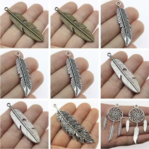 5pcs Native Vintage Dream Catchers Hanging Earrings Feathers For Crafts Charms For Jewelry Making Diy Jewelry Finding