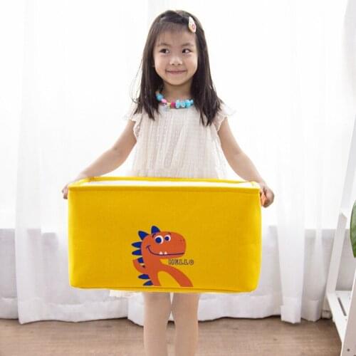 Large Capacity Laundry Basket Cartoon Foldable Kids Toy Storage Bucket Picnic Dirty Clothes Basket Box Cotton Organizer Case