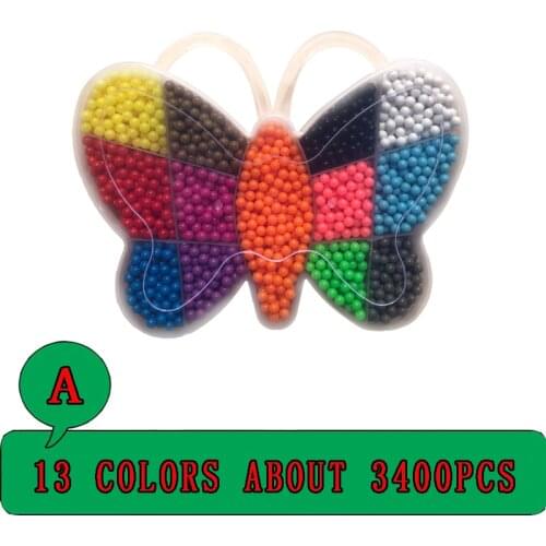 6000pcs 5MM Refill Hama Beads Puzzle beads DIY Water Spray Beads Set Ball Games 3D Handmade Magic Toys for girls Children