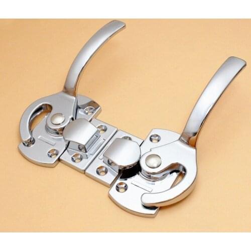 1pcs Stainless Steel Oven Door Lock Electric Cabinet Sealing Handle Heavy Duty Industrial Mechanical Flat Pressure Lock Hardware