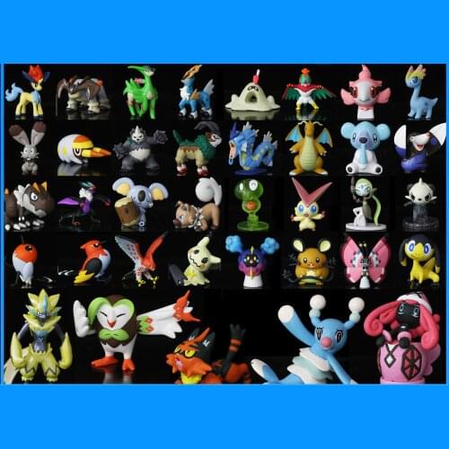TAKARA TOMY MC Pokemon Figure Model Gyarados Dragonite Emolga Spritzee Action Figure Hand-made Toys