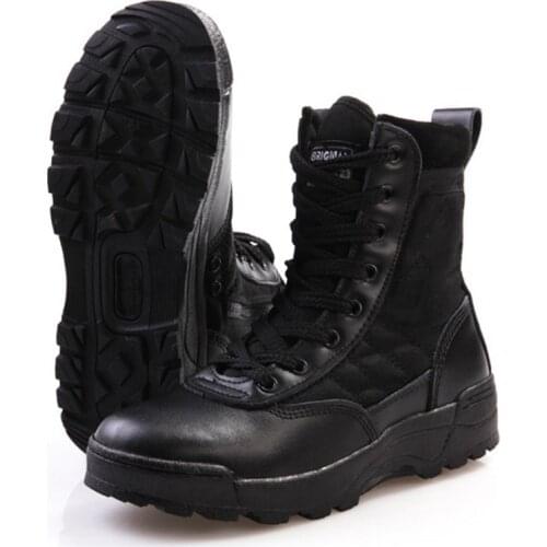 Moutain Hiking Camping Combat Boots Deset Hunting Leather Tactical Boots Size 39-45