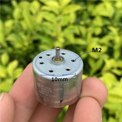 Mabuchi RF-320RF-320EL Round Mini Motor Metal Brush DC 1.5V-7.4V 6700rpm Silent Solar Motor DIY Small Electronic Accessories
