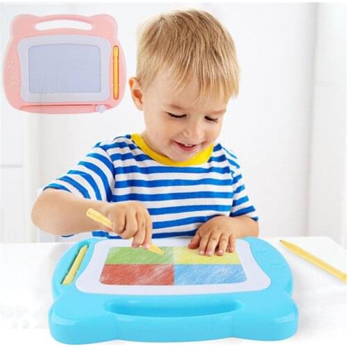 Mini Magnetic Drawing Board Writing Painting Graffiti Sketch Pad Doodle Educational Toys For Children Girls Pink Blue Blackboard