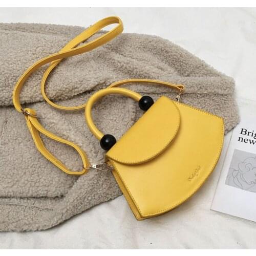 Fashion Women Handbag New Womens Bags Female Solid Zipper Vintage Crossbody Bags Women Retro Semicircle Shoulder Bag