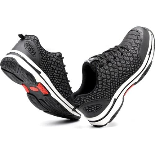 Mens Safety Shoes Steel Toe Winter Sneakers Indestructible Puncture-Proof Lightweight Breathable Work Boots