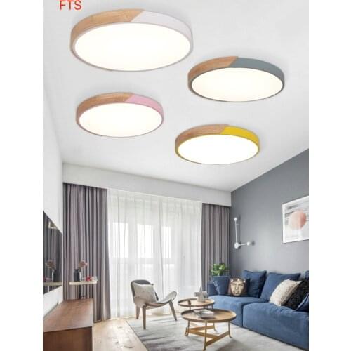 Nordic ceiling light led macaron bedroom lamp childrens room lamp boy girl log cartoon lamp Japanese style lamp