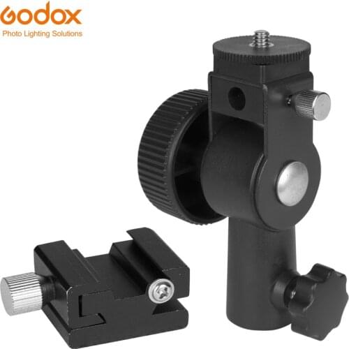 Godox Camera Flash Speedlite Mount Swivel Light Stand Bracket with Umbrella Reflector Holder for Camera DSLR