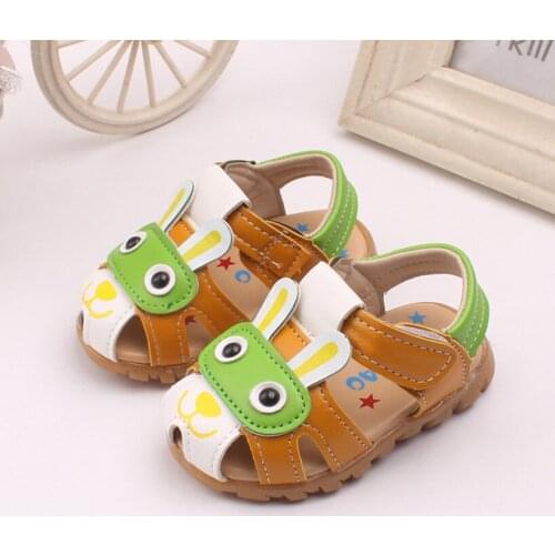 Sandals Kids 2021 Summer Toddler Boys Sandals Animal Chaussure Enfant Baby Boys Shoes Cartoon Child First Walkers Kids Shoes