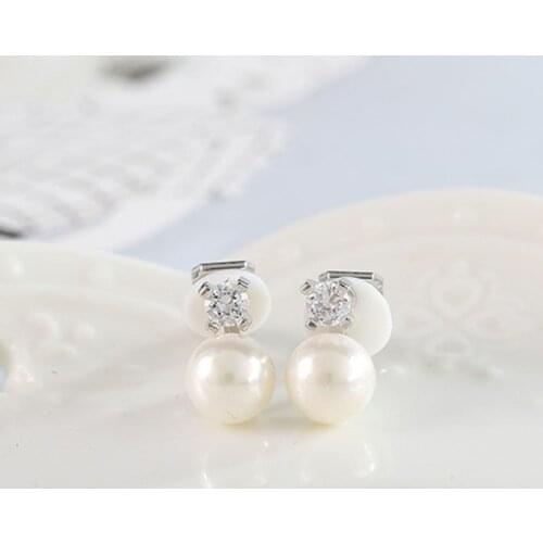 Fashion Pearl Clip on Earrings Cubic Zirconia No Hole Earring for Women Luxury Jewerly