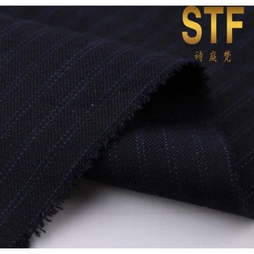 [Shi Tingfan] Customizable Worsted Striped Suit Suit Fabric Mens Suit Fabric Wholesale Suit Fabric