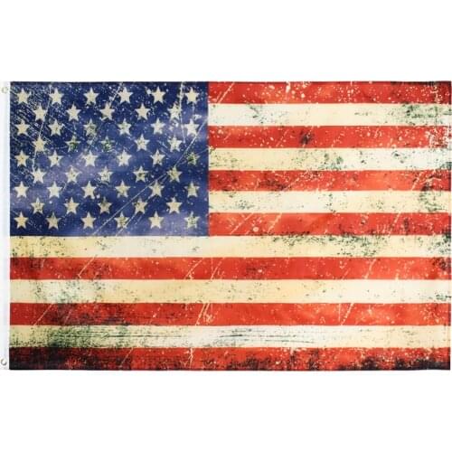 Yehoy 90x150cm Vintage Style Tea Stained old Antiqued American US Flag