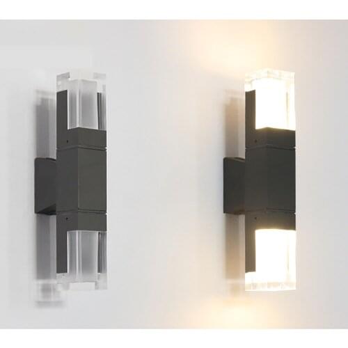 LED Outdoor Wall Lamp Waterproof Garden Porch Wall Sconces Villa Hotel Courtyard Aisle Corridor Wall Lamp aluminum Acrylic