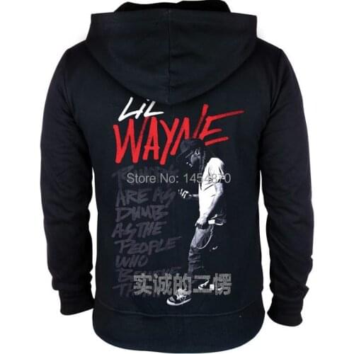 7 kinds Street Fashion HIP HOP Rapper singer Lil Wayne Sweatshirt Cotton Zipper Hoodies shell jacket sudadera soft warm fleece