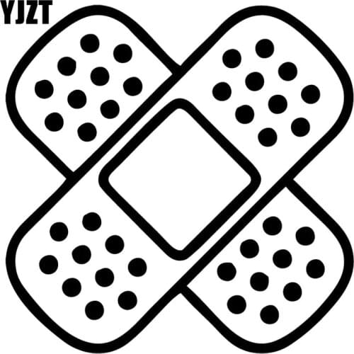 YJZT 16X16CM PLASTERS FUNNY Car Whole Body Decoration Sticker Vinyl Decals C25-0409