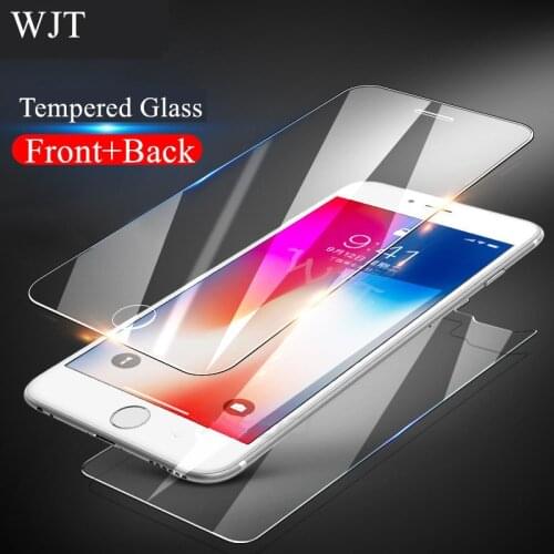 2Pcs Front+Back Premium Tempered Glass For iPhone X 8 7 6 6s Plus 9H Screen Protector Film For iPhone 7 8 X 6 6s 5 5s 4s 10 Glas
