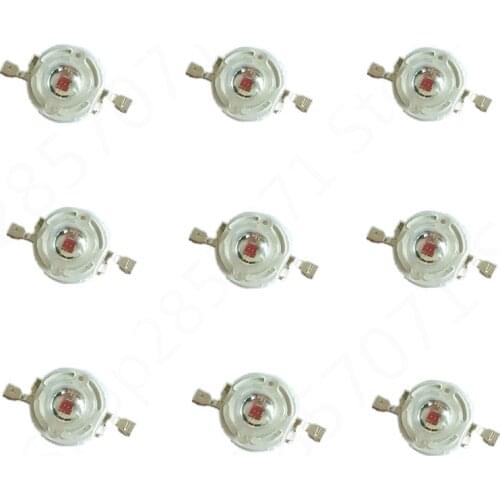 100pcs 3w Deep Red 660nm ~ 665nm EPILEDS LED Light Bead Bulb Part Diode For Plant Grow Plate