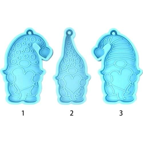 13MC Keychain Epoxy Resin Mold Dwarfs Valentines Day Keyring Casting Silicone Mould DIY Crafts Jewelry Pendant Making Tools