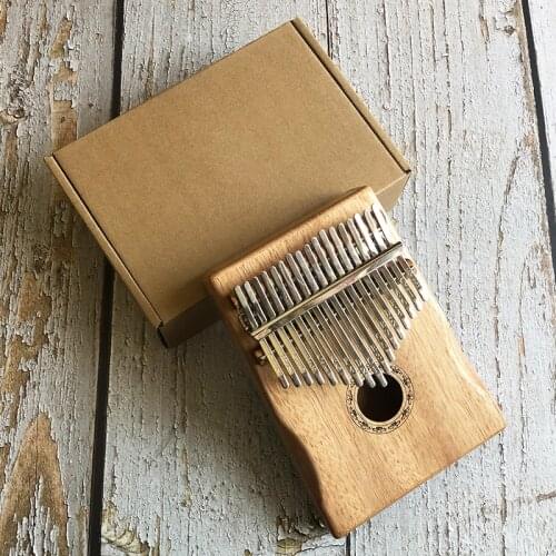 17 Key Kalimba Customized Engrave African Solid Pine Mahogany Thumb Finger Piano Sanza Mbira Calimba Musical Instruments