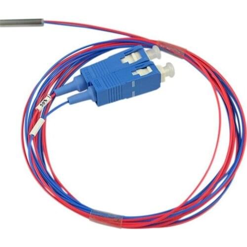 20pcs Splitter FBT 1X2 sc/upc fiber coupler Split Ratio: 50/50~95/5 1310/1550nm 0.9mm Steel tube type