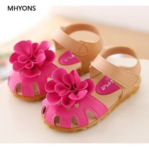 2020 Fashion Sandals For Kids Girls Princess Sandals Beautiful Flower Shoes Children Soft Flat Sandals Baby Girls Roman Shoes